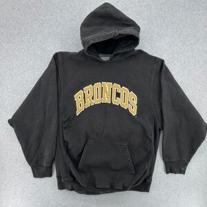 Vintage 90s Western Michigan Embroidered Heavyweight Hoodie Steve & Barry's Lg